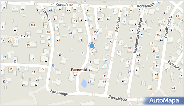 Katowice, Kokociniec, 7, mapa Katowic
