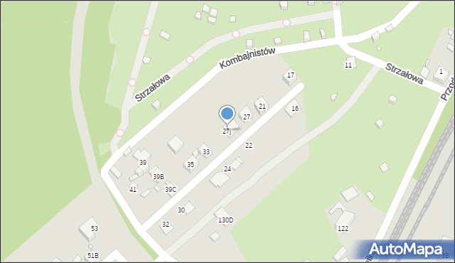 Katowice, Kombajnistów, 27j, mapa Katowic