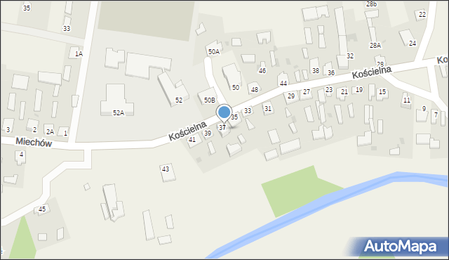Kazanów, Kościelna, 37a, mapa Kazanów