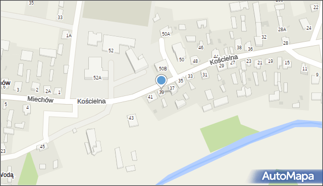 Kazanów, Kościelna, 39, mapa Kazanów