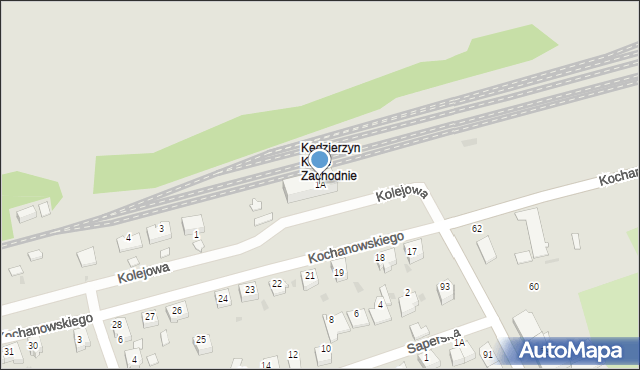 Kędzierzyn-Koźle, Kolejowa, 1A, mapa Kędzierzyna-Koźle