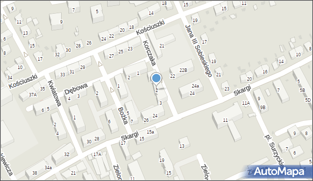 Kędzierzyn-Koźle, Korczaka Janusza, 2, mapa Kędzierzyna-Koźle