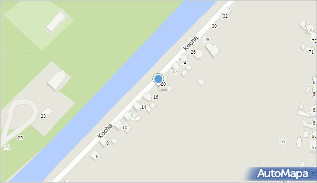Kędzierzyn-Koźle, Kocha Roberta, 18, mapa Kędzierzyna-Koźle