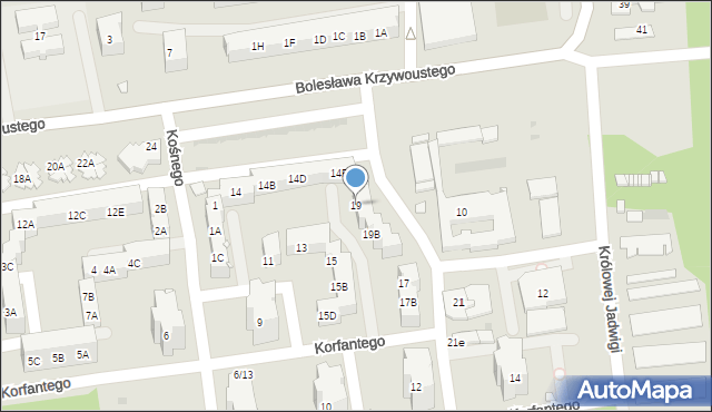 Kędzierzyn-Koźle, Korfantego Wojciecha, 19, mapa Kędzierzyna-Koźle