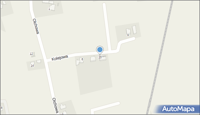 Kiczyce, Kolejowa, 10, mapa Kiczyce