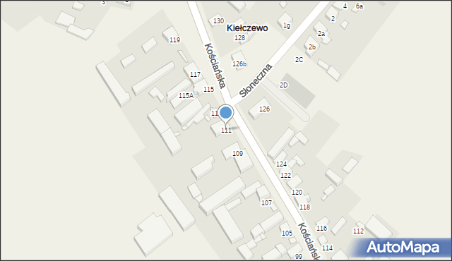 Kiełczewo, Kościańska, 111, mapa Kiełczewo