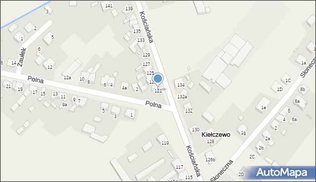 Kiełczewo, Kościańska, 121, mapa Kiełczewo