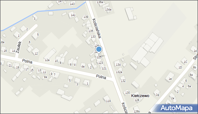 Kiełczewo, Kościańska, 125, mapa Kiełczewo