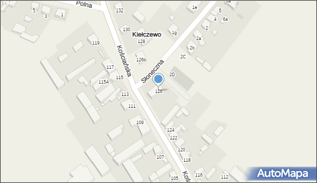 Kiełczewo, Kościańska, 126, mapa Kiełczewo