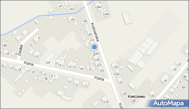 Kiełczewo, Kościańska, 127, mapa Kiełczewo