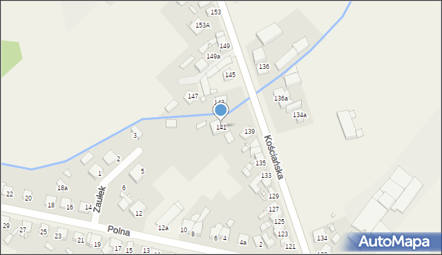 Kiełczewo, Kościańska, 141, mapa Kiełczewo