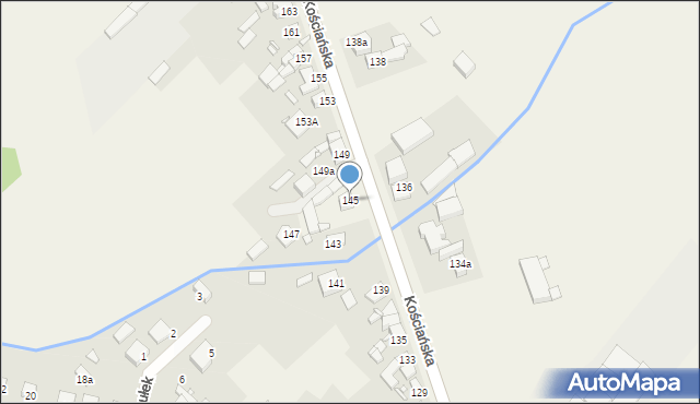 Kiełczewo, Kościańska, 145, mapa Kiełczewo