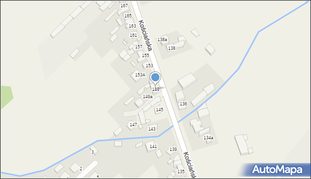 Kiełczewo, Kościańska, 149, mapa Kiełczewo