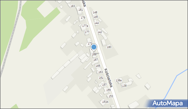 Kiełczewo, Kościańska, 169, mapa Kiełczewo