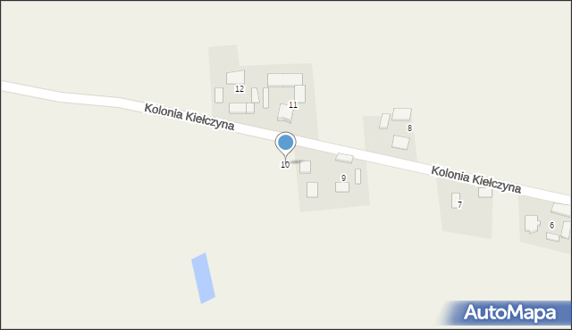 Kiełczyna, Kolonia Kiełczyna, 10, mapa Kiełczyna