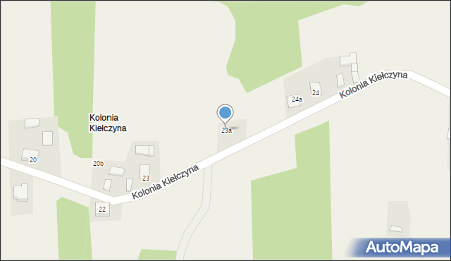 Kiełczyna, Kolonia Kiełczyna, 23a, mapa Kiełczyna