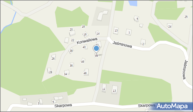 Kielno, Konwaliowa, 44, mapa Kielno