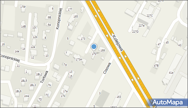 Kiełpin, Kolejowa, 171, mapa Kiełpin