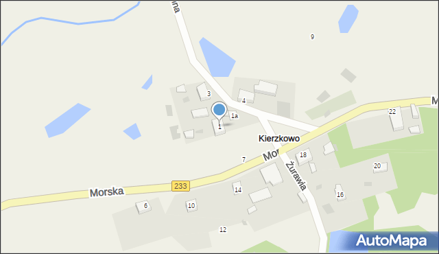 Kierzkowo, Korzenna, 1, mapa Kierzkowo