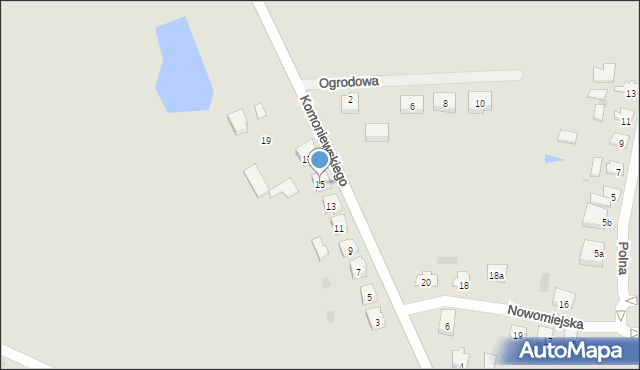 Kisielice, Komoniewskiego Stanisława, 15, mapa Kisielice