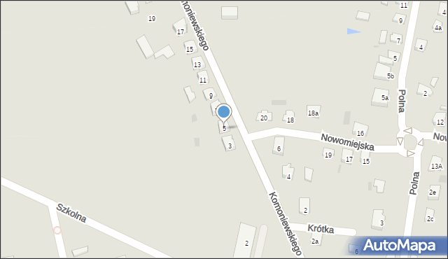 Kisielice, Komoniewskiego Stanisława, 5, mapa Kisielice