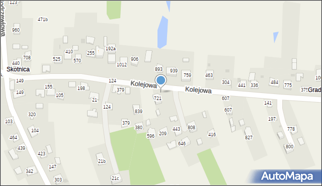 Kłaj, Kolejowa, 721, mapa Kłaj