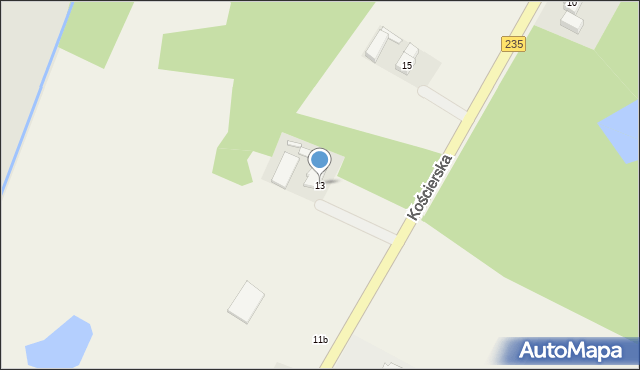 Klawkowo, Kościerska, 13, mapa Klawkowo