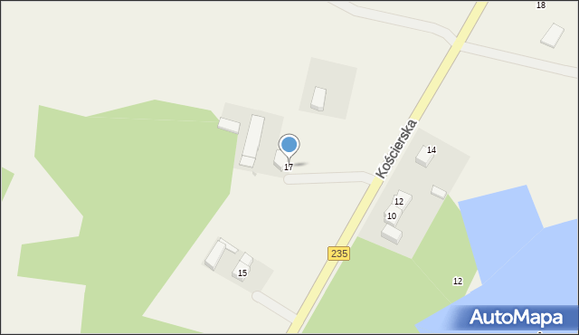 Klawkowo, Kościerska, 17, mapa Klawkowo
