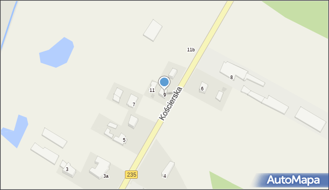 Klawkowo, Kościerska, 9, mapa Klawkowo