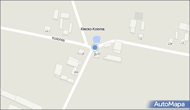 Kłecko, Kolonia, 15, mapa Kłecko