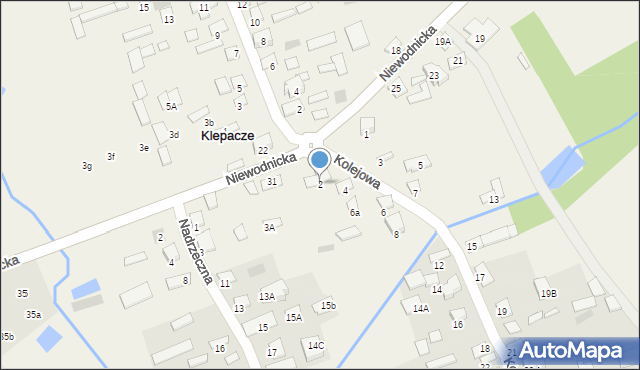 Klepacze, Kolejowa, 2, mapa Klepacze