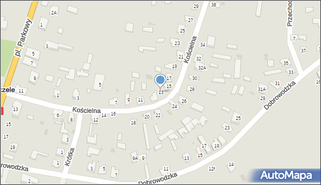 Kleszczele, Kościelna, 13, mapa Kleszczele