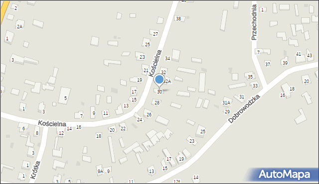 Kleszczele, Kościelna, 30, mapa Kleszczele