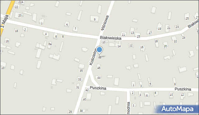 Kleszczele, Kościelna, 48, mapa Kleszczele