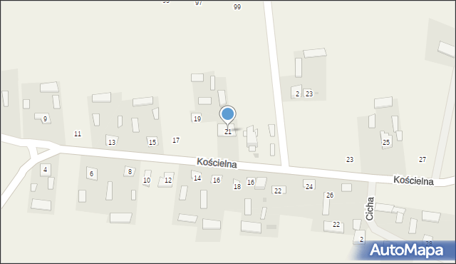 Klesztów, Kościelna, 21, mapa Klesztów