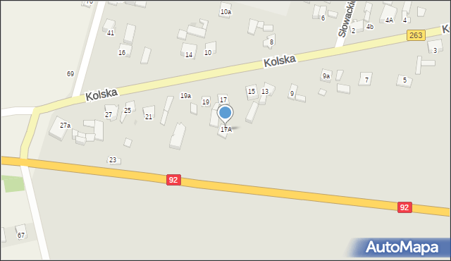 Kłodawa, Kolska, 17A, mapa Kłodawa