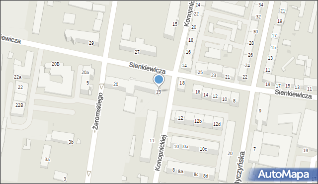 Kluczbork, Konopnickiej Marii, 13, mapa Kluczbork