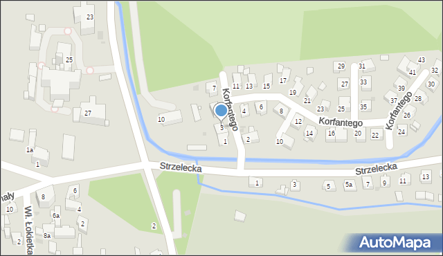 Kluczbork, Korfantego Wojciecha, 3, mapa Kluczbork