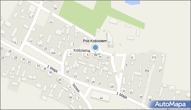 Kluczewsko, Kościelna, 6a, mapa Kluczewsko