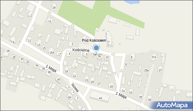 Kluczewsko, Kościelna, 6b, mapa Kluczewsko