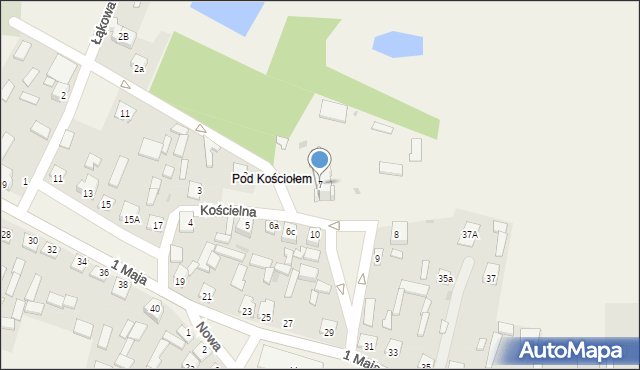 Kluczewsko, Kościelna, 7, mapa Kluczewsko