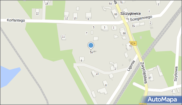 Knurów, Korfantego Wojciecha, 5a, mapa Knurów