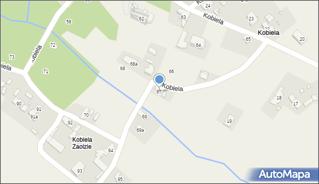 Kobiela, Kobiela, 67, mapa Kobiela