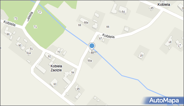 Kobiela, Kobiela, 69, mapa Kobiela