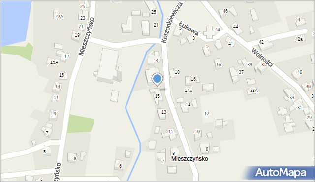 Kobiernice, Korzonkiewicza, ks., 15a, mapa Kobiernice