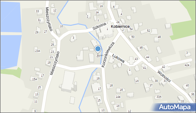 Kobiernice, Korzonkiewicza, ks., 23, mapa Kobiernice