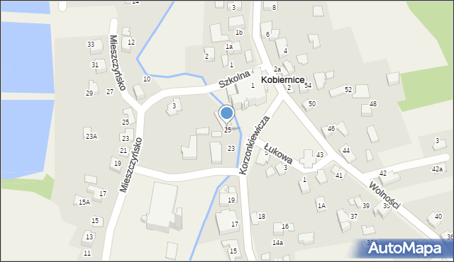 Kobiernice, Korzonkiewicza, ks., 25, mapa Kobiernice