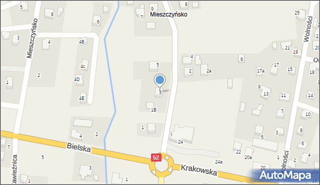 Kobiernice, Korzonkiewicza, ks., 3, mapa Kobiernice