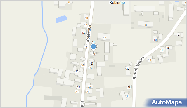 Kobierno, Kobierska, 19, mapa Kobierno