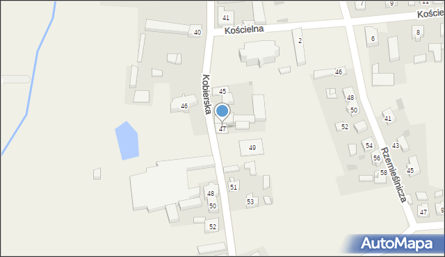 Kobierno, Kobierska, 47, mapa Kobierno